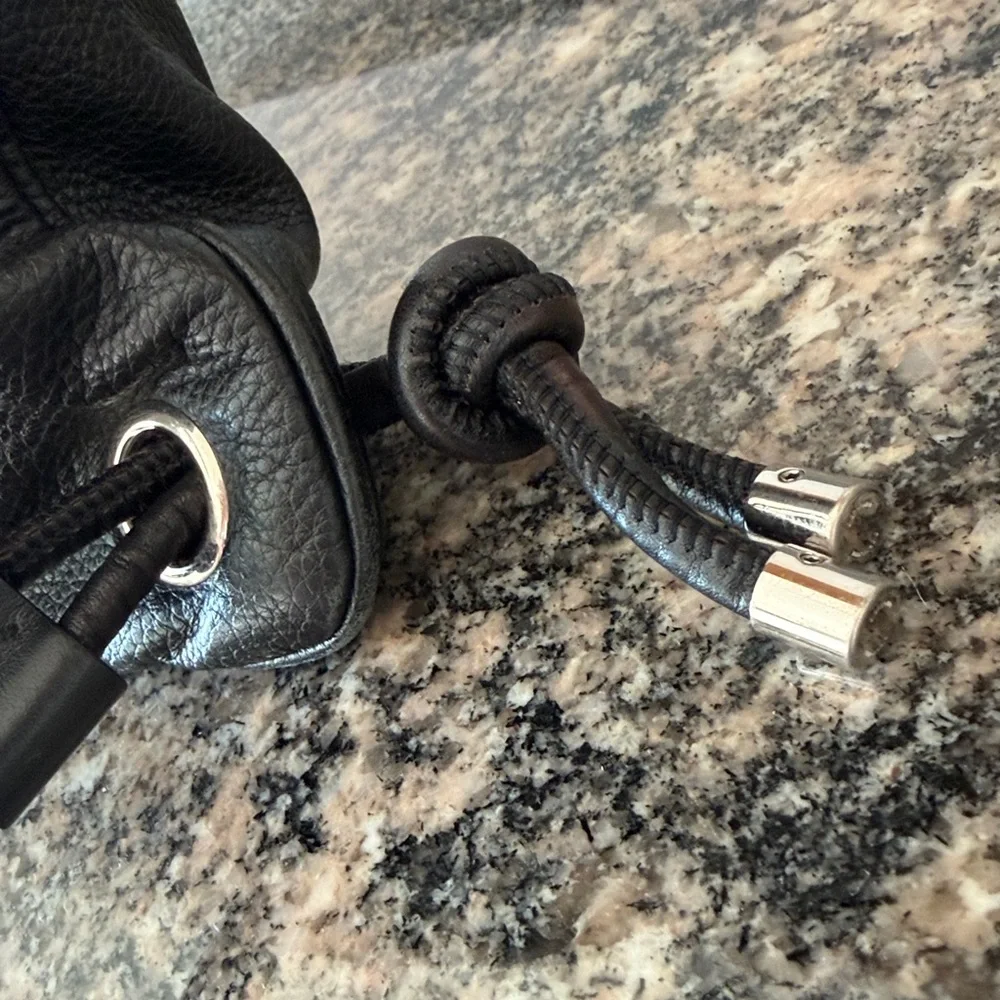Dior Homme Black Leather Backpack